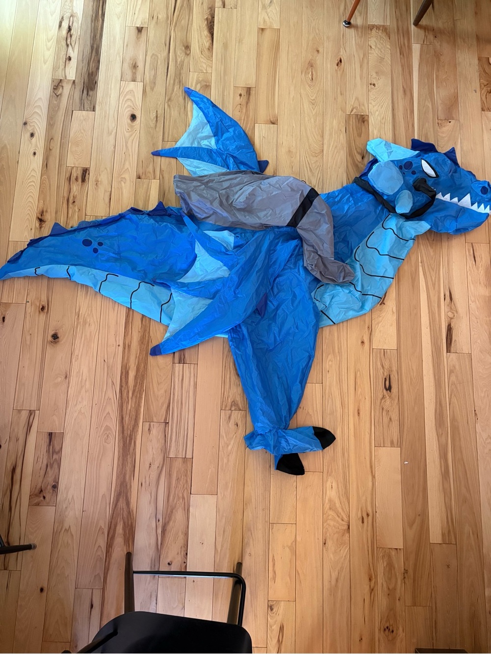 Blue Dragon Adult Costume - Inflatable Winged Dragon XL